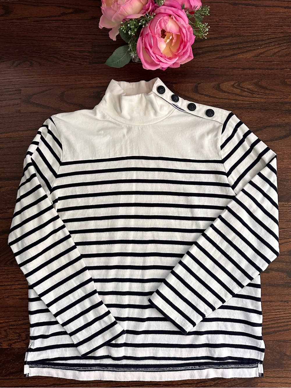 J Crew Nautical striped cotton pullover, size S